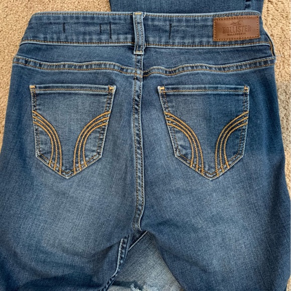 Hollister Women’s Bootcut Jeans Size 25x32 1S Low Rise Classic Stretch Med Wash - Picture 3 of 4